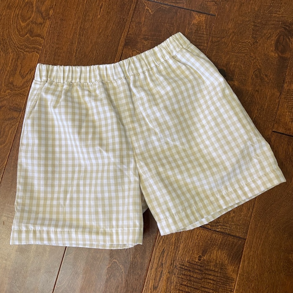 TBBC Shelton Shorts Plaid Khaki and White - sz 5